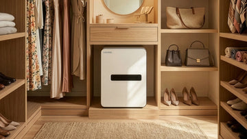Cocono 40 Medium biometric fireproof safe in Ivory white