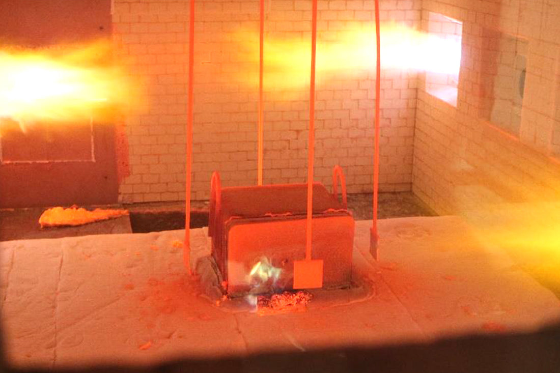 A Cocono small fire resistant safe furnace test.
