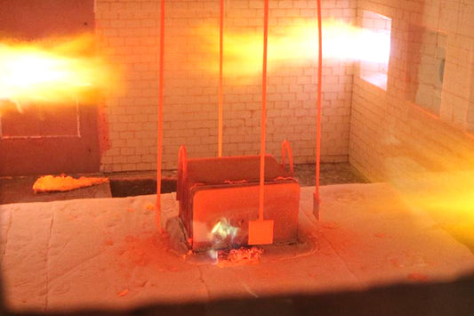 A Cocono small fire resistant safe furnace test.