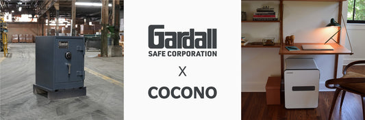 A Gardall 2 Hour Fire/Burglary Safe and Cocono Classic 40 Medium Safe, with logos.