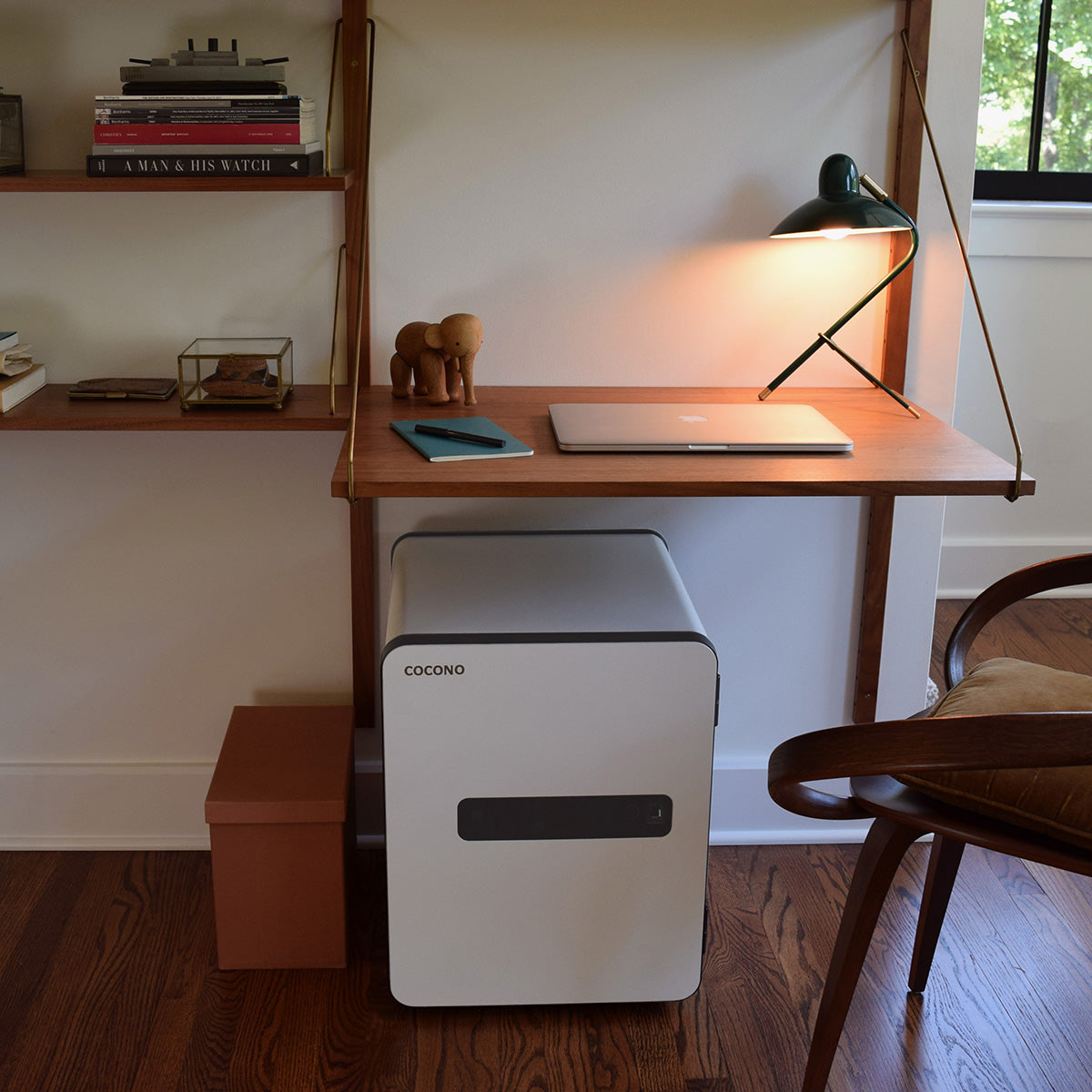 Cocono 40 medium sized home office safe in Ivory white
