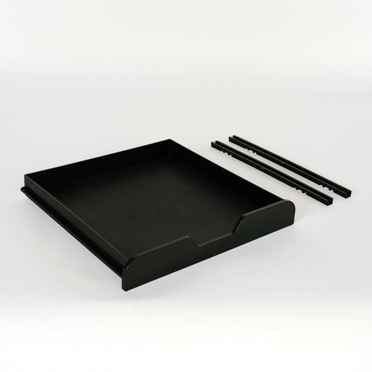 Drawer and rails that can be added to the Cocono 40 fire resistant safe for customization.