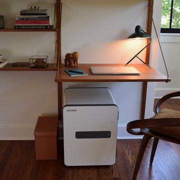 Cocono 40 medium home office safe with drawers in Ivory white