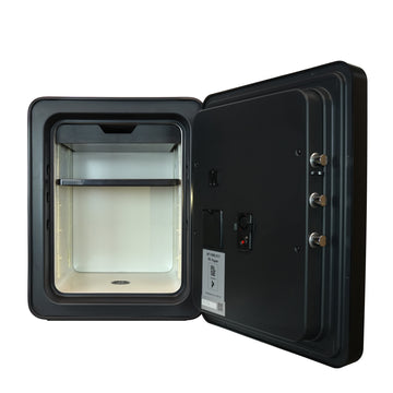 Luxurious modern Chroma 40 medium safe with drawer and shelf