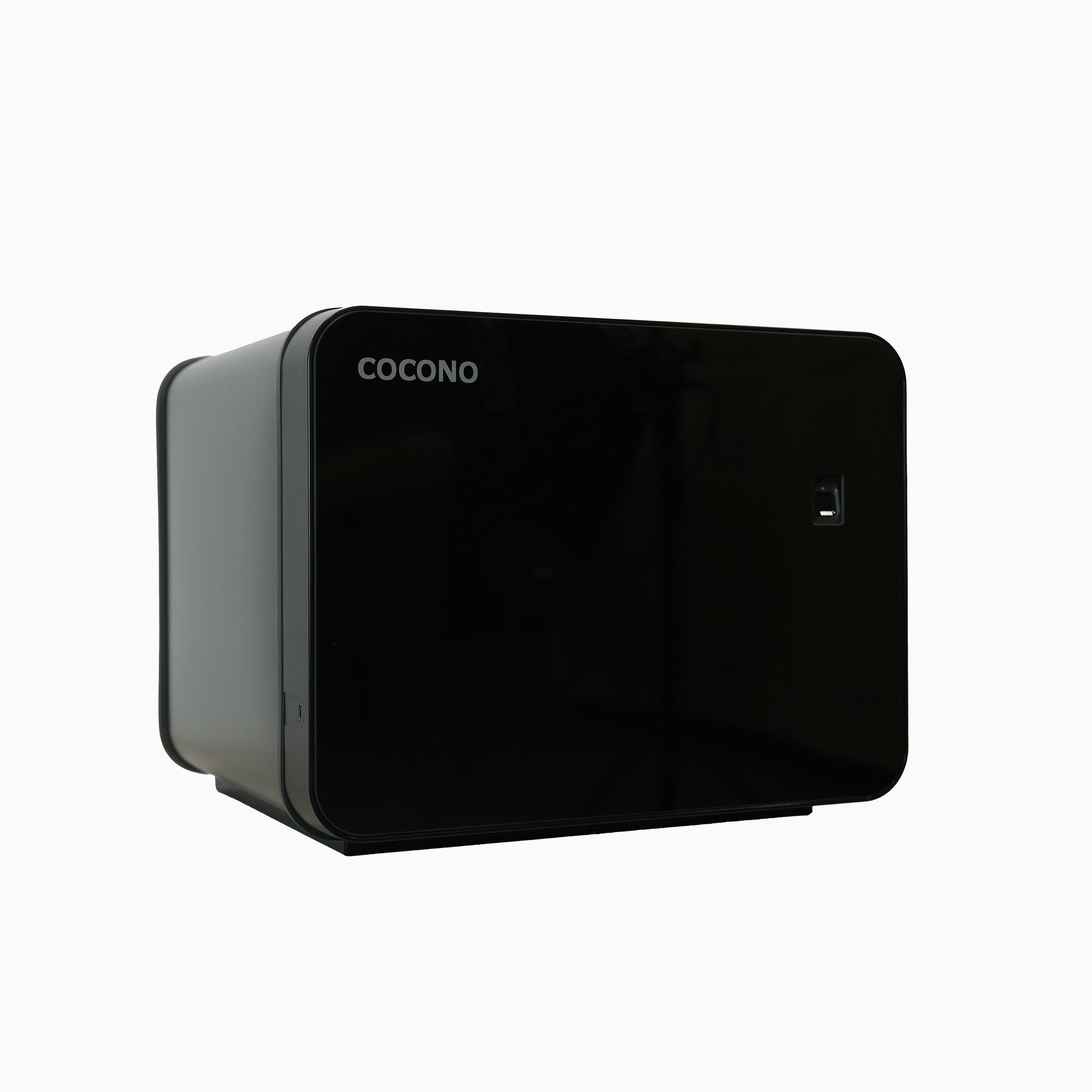 Cocono Chroma 15 mini safe: compact biometric closet safe in Midnight.