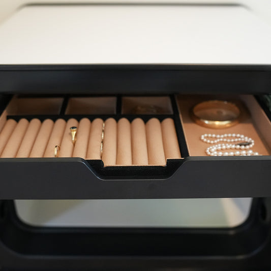 Jewelry Organizer tray in a Cocono 20 small jewelry safe in Ivory.