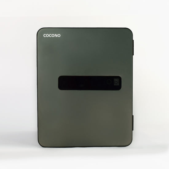 Medium sized safe: Olive green Cocono 40 fire resistant home safe, perfectly sized as a fireproof home office safe or for closets.